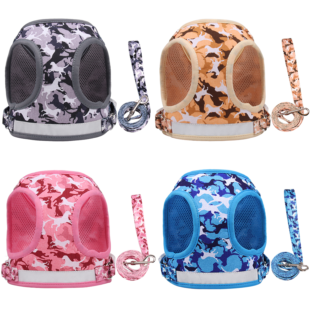Camouflage Pet Harness Leash Set