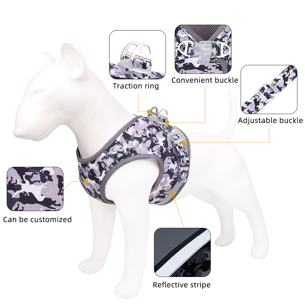 Camouflage Pet Harness Leash Set