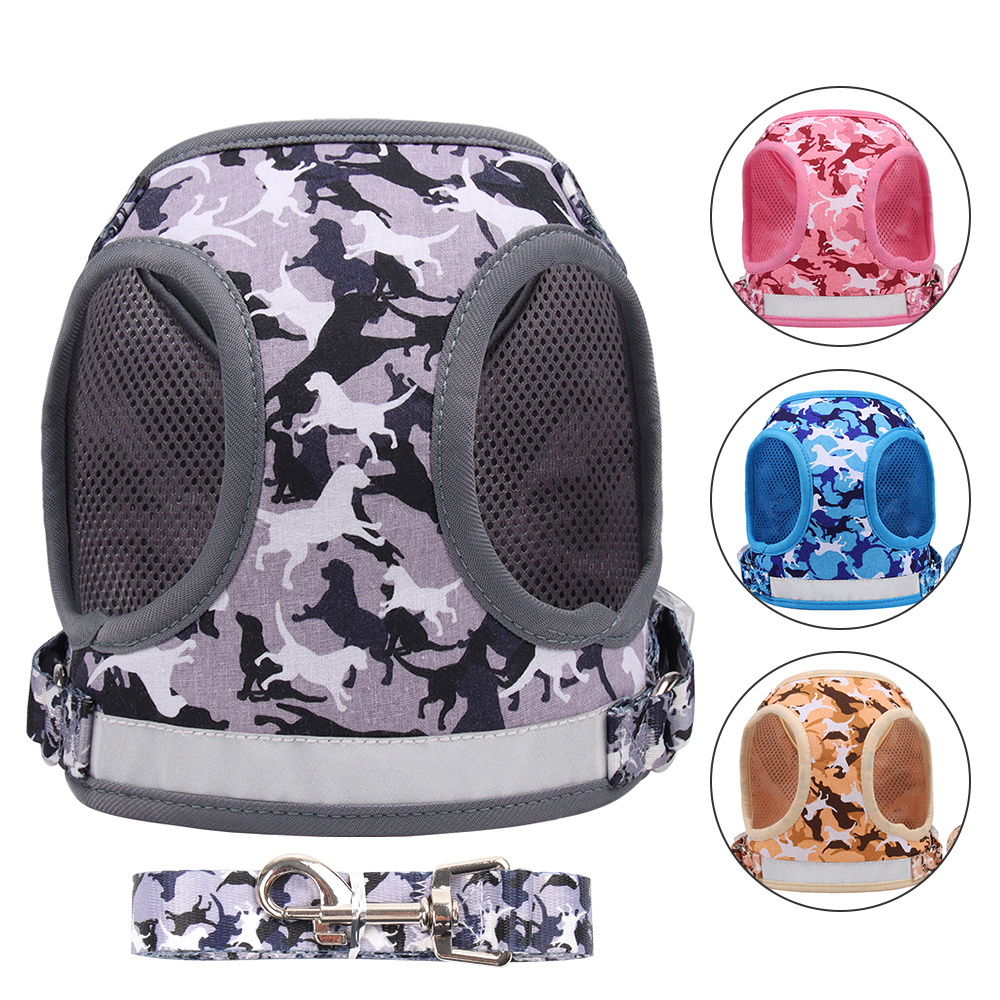Camouflage Pet Harness Leash Set