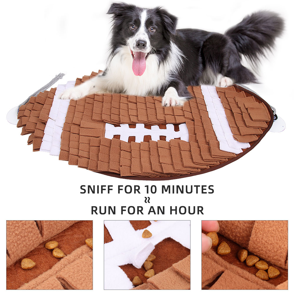 Rugby-shaped Dog Sniff Mat
