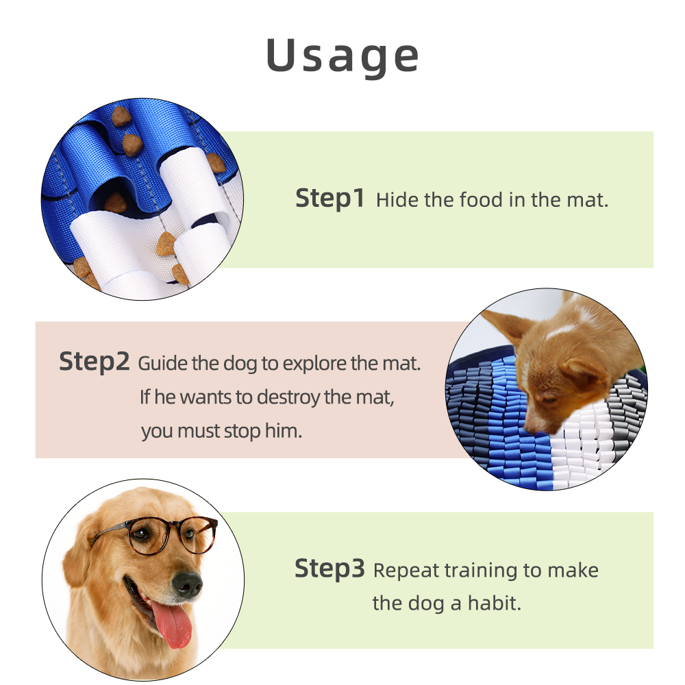 Round Splicing Dog Sniff Mat