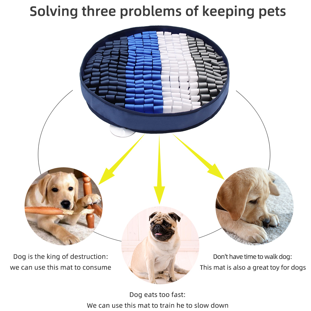Round Splicing Dog Sniff Mat