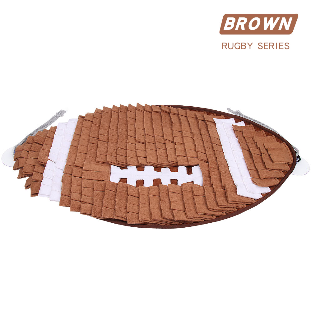 Rugby-shaped Dog Sniff Mat