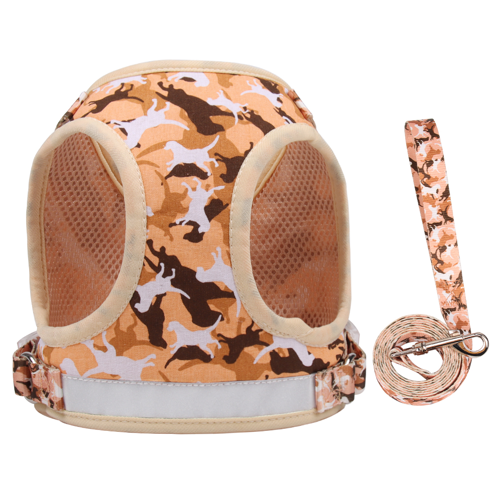 Camouflage Pet Harness Leash Set
