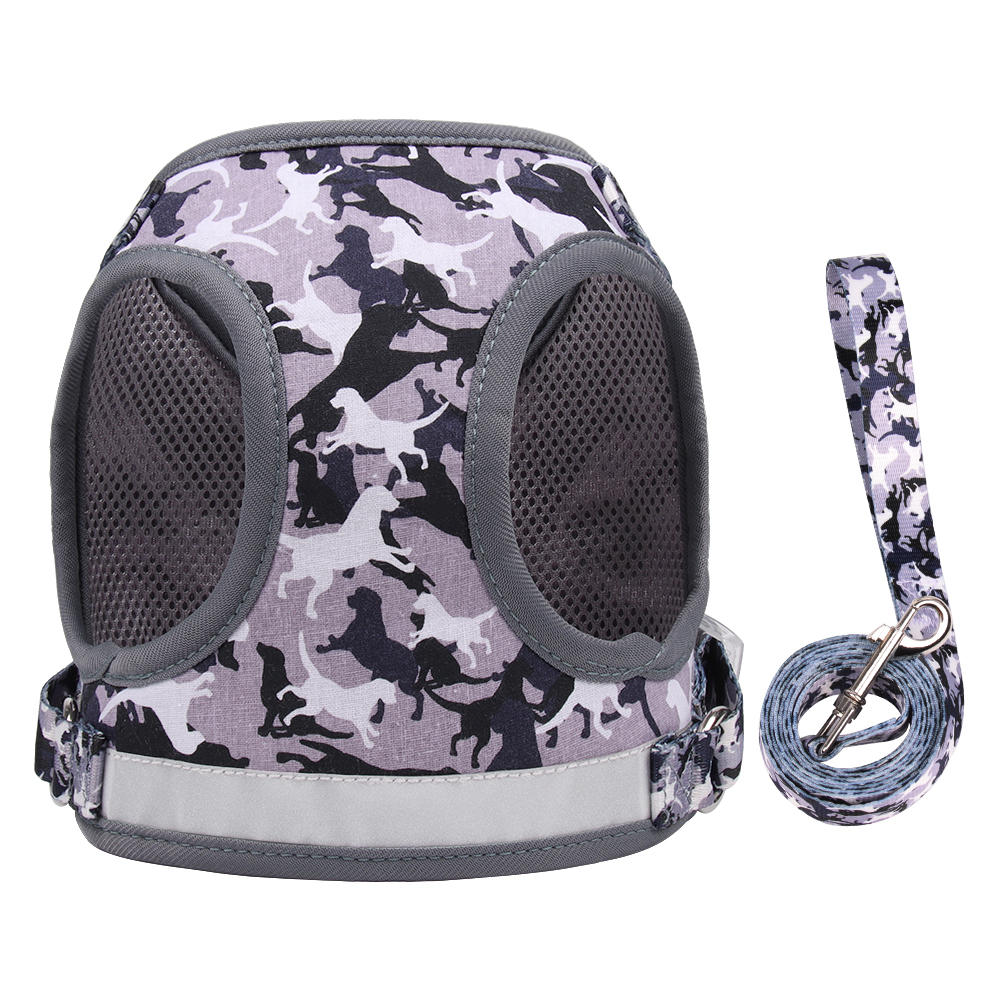 Camouflage Pet Harness Leash Set