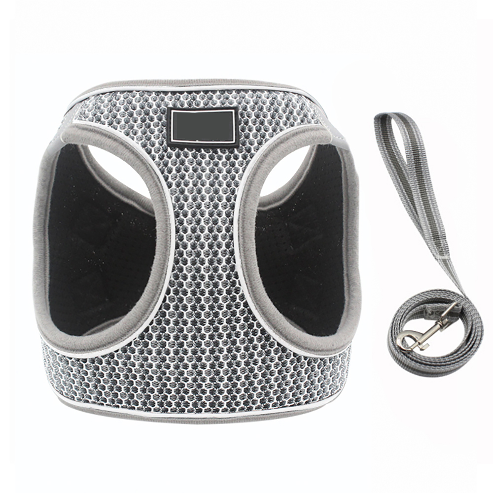 Breathable Mesh Pet Harness Leash Set