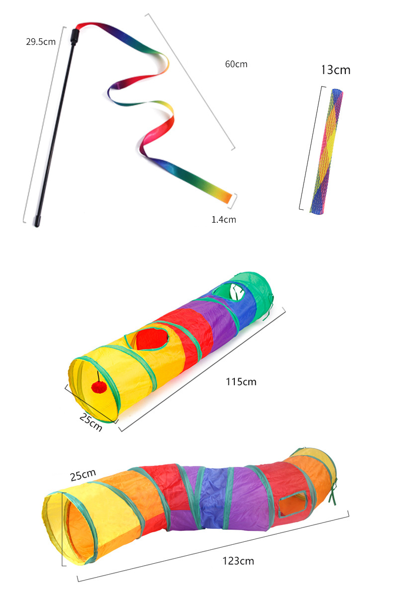 24 Packs Cat Tunnel Toys Set