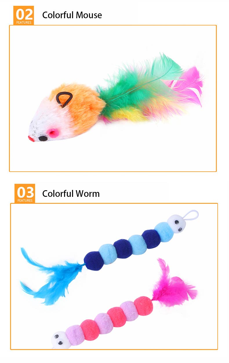 6 Packs Cat Teaser Wand