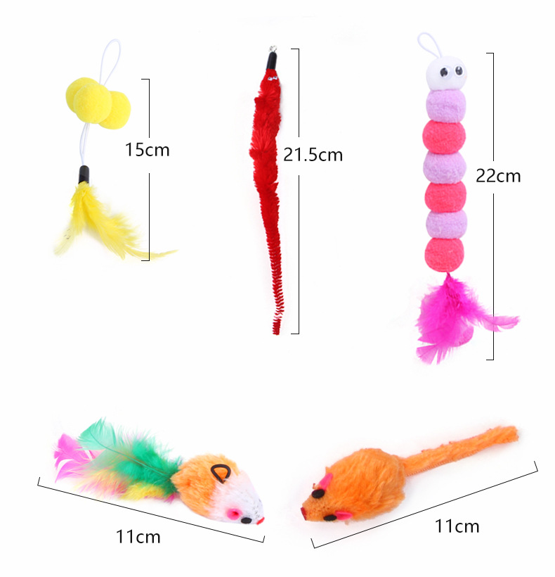 6 Packs Cat Teaser Wand