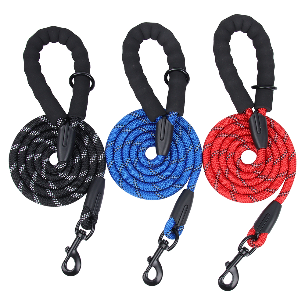 Dog Rope Leash with Poop Bag Dispenser