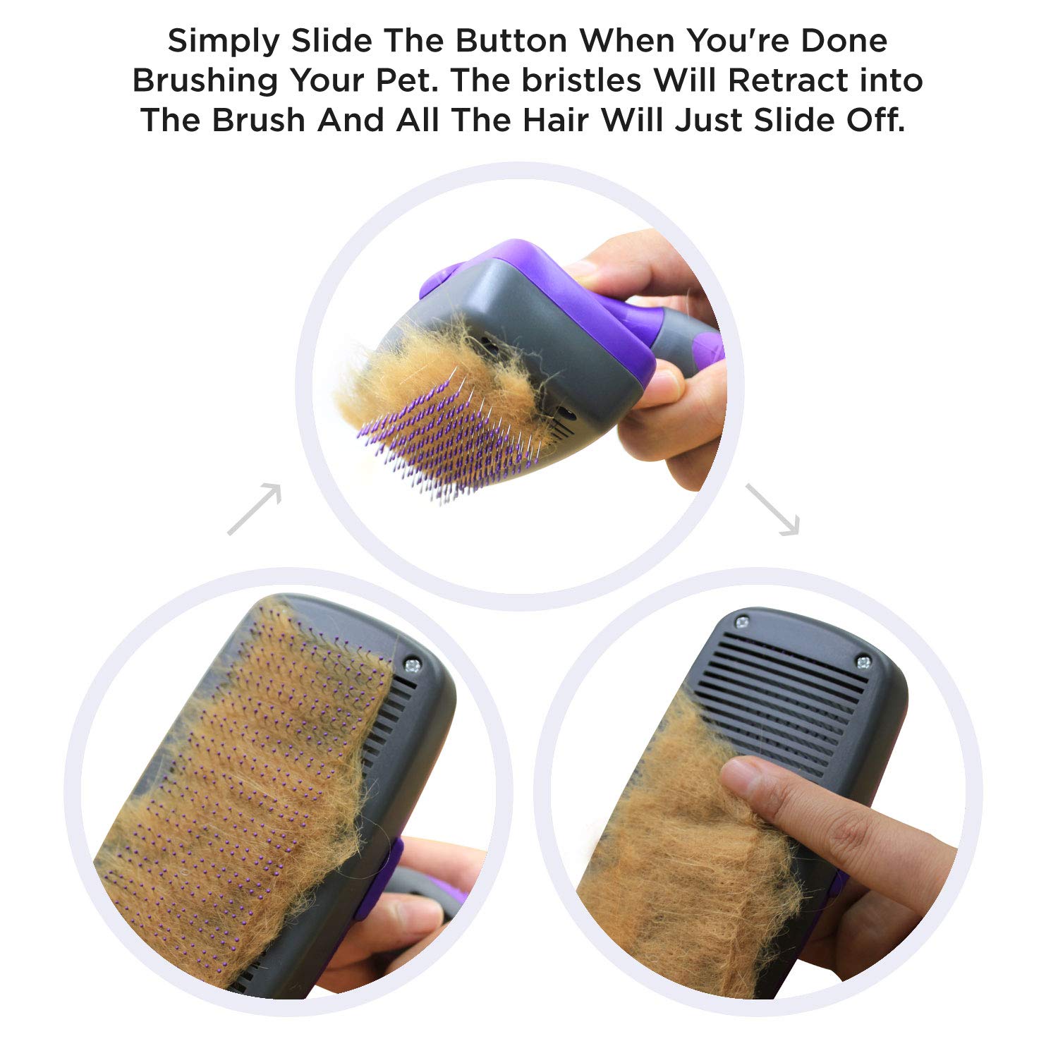 Pet Self-Cleaning Slicker Brush