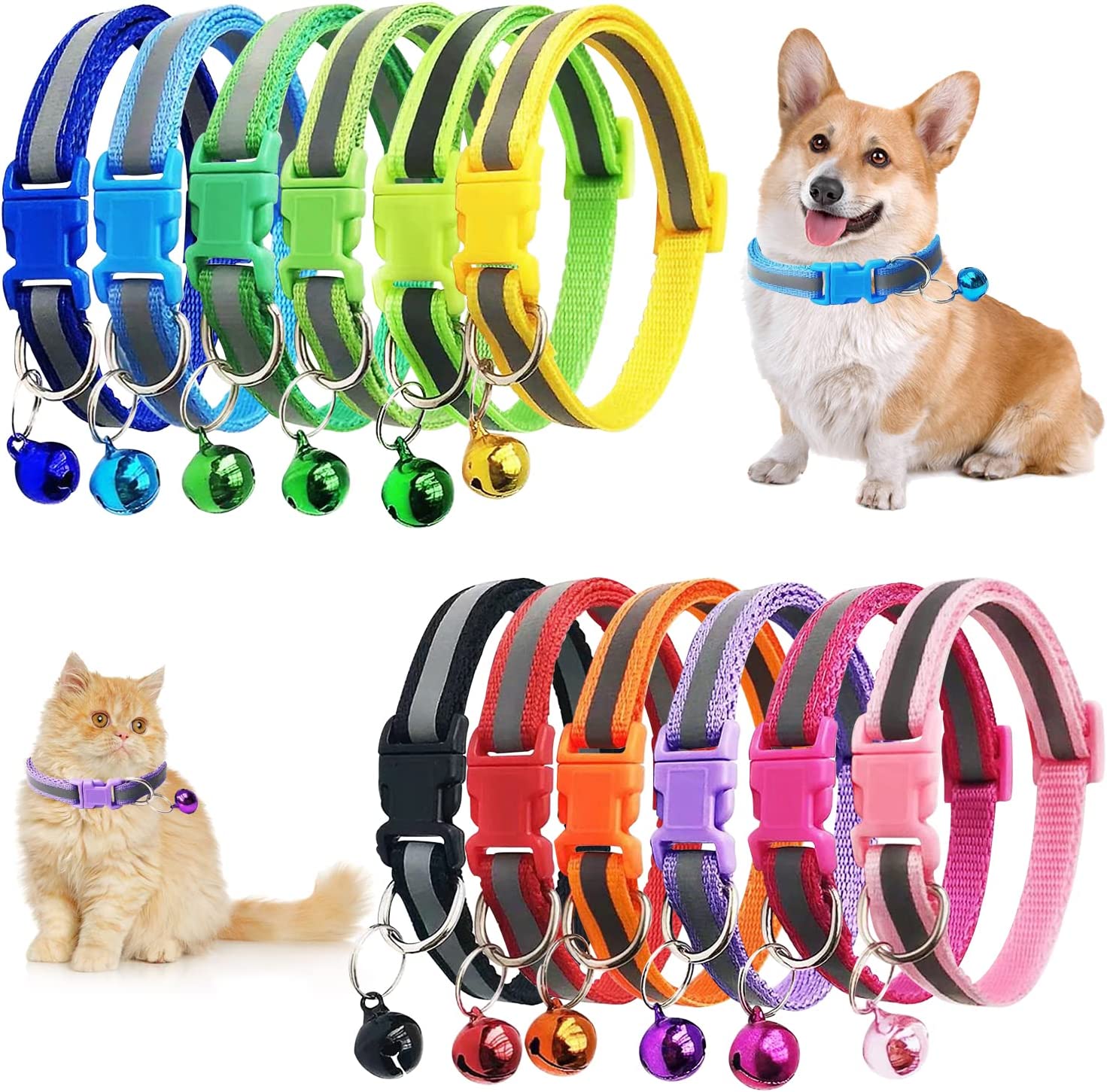 Adjustable Nylon Reflective Puppy ID Col