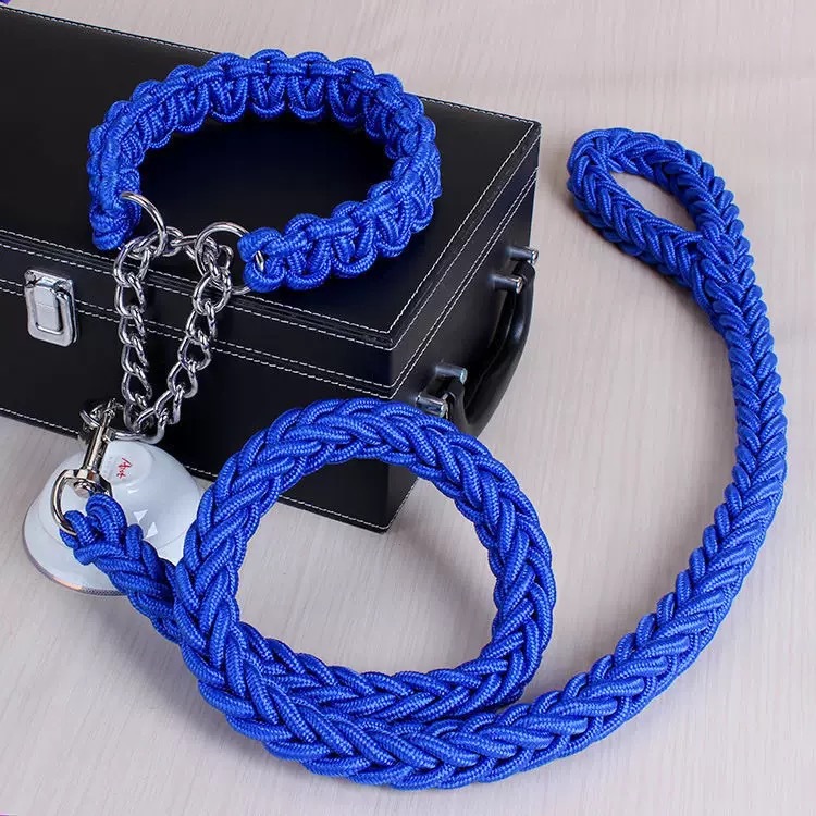 Custom Color Braided Pet Collar Leash Se