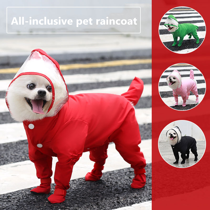 Waterproof PU Dog Raincoat