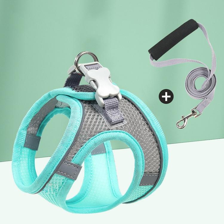 Breathable Mesh Dogs Harnesses with Leashes, Outdoor Night Reflective