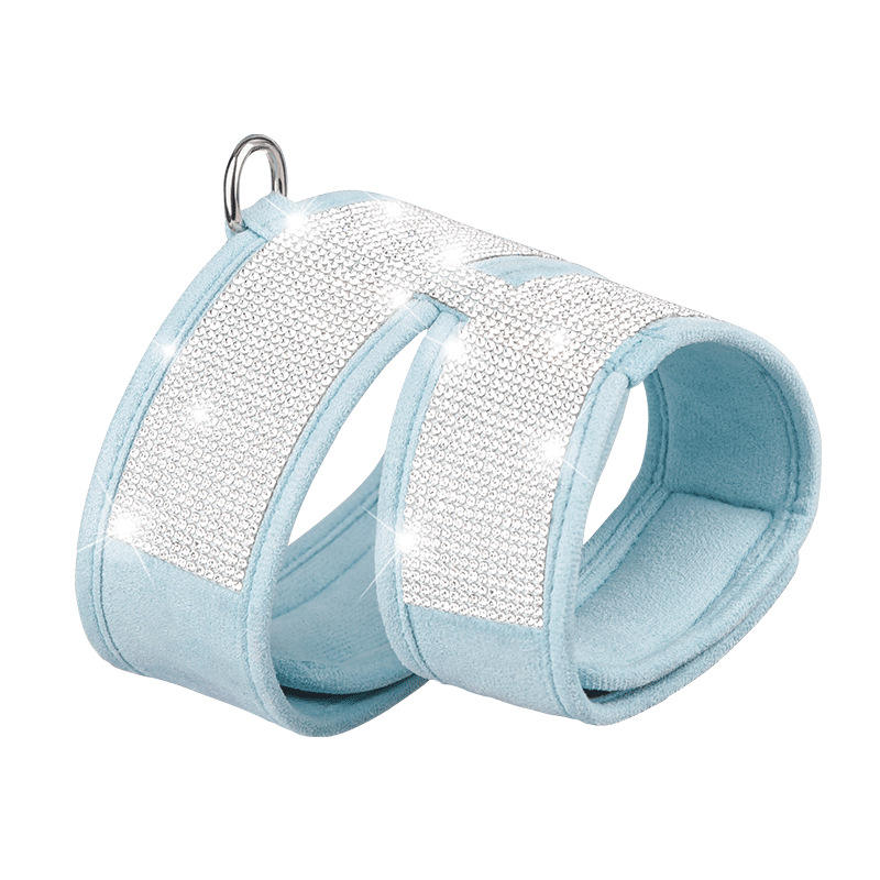 Rhinestone Pet Harness with Leash