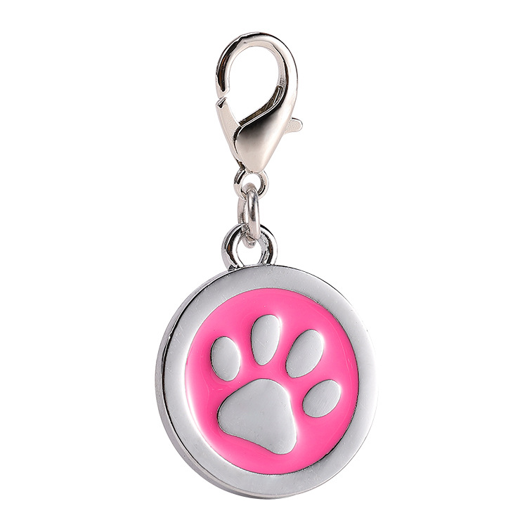 Paw Pattern Pet ID Tags