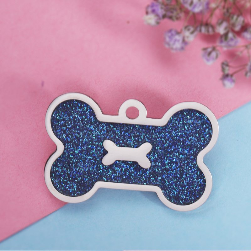 Bone Pattern Dog Name ID Tag