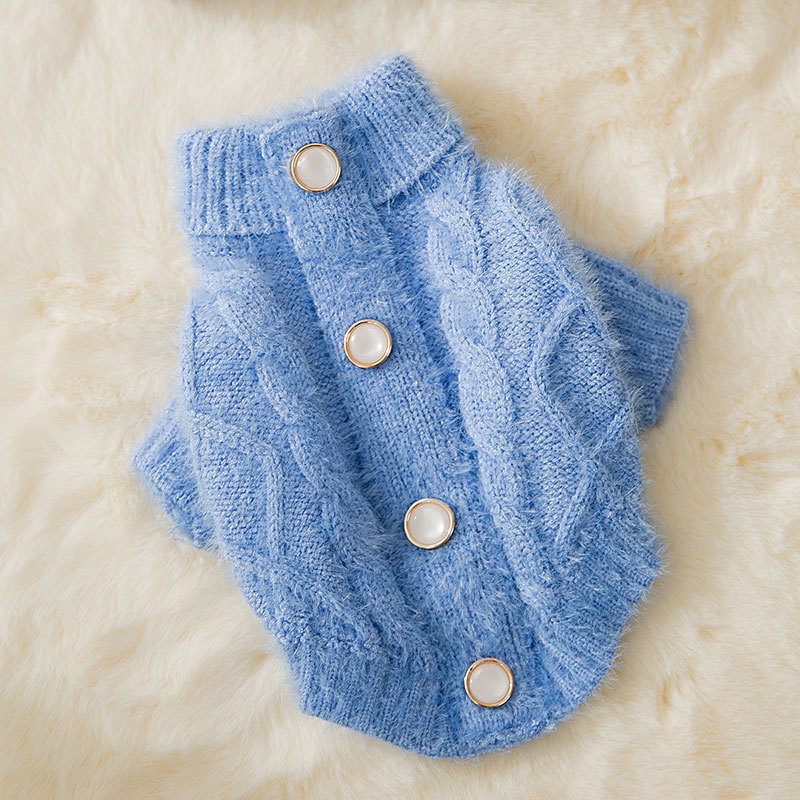 Soft Faux Mink Knitted Pet Sweater