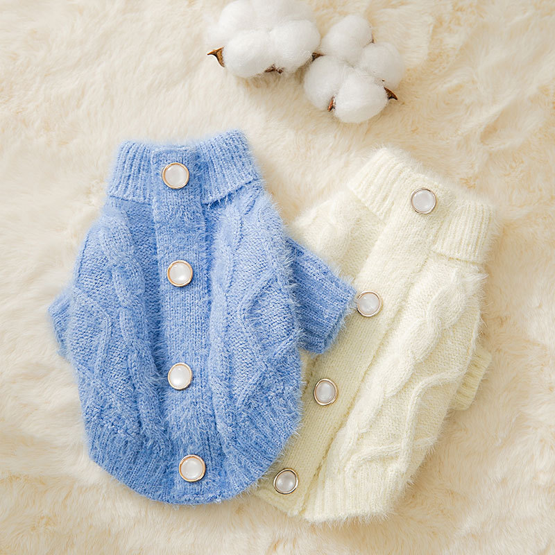 Soft Faux Mink Knitted Pet Sweater