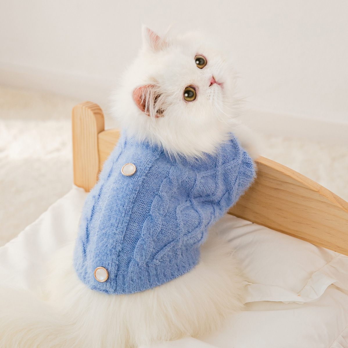 Soft Faux Mink Knitted Pet Sweater