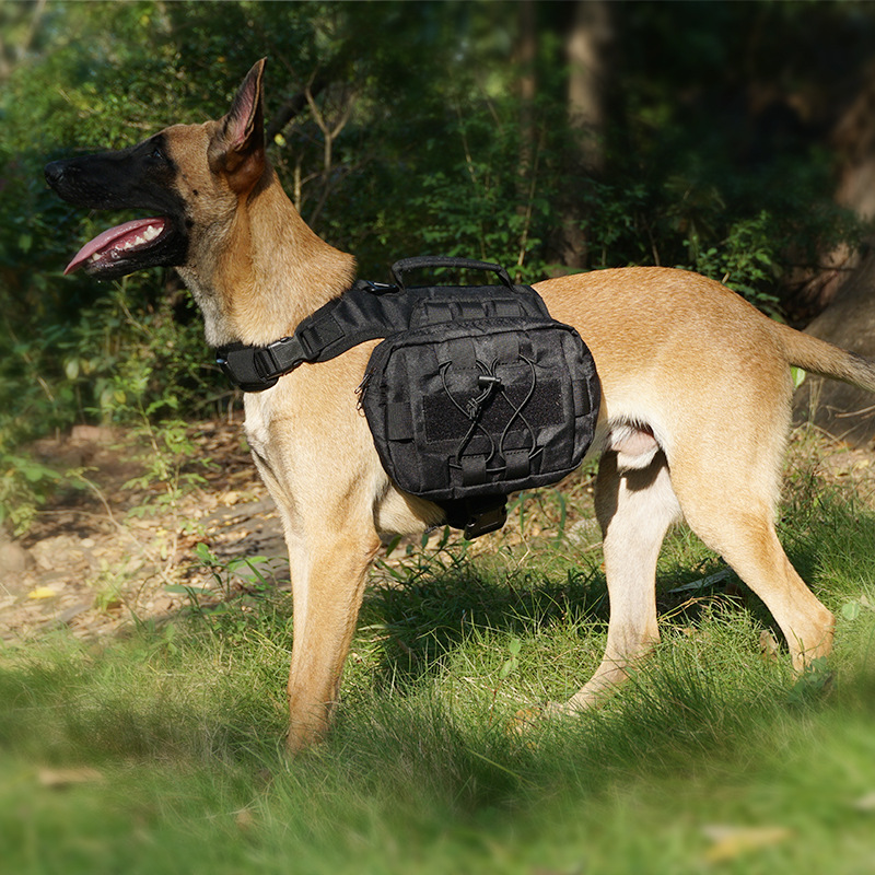 Muti-functional Tactical Pet Dog Harness with Storage Bags