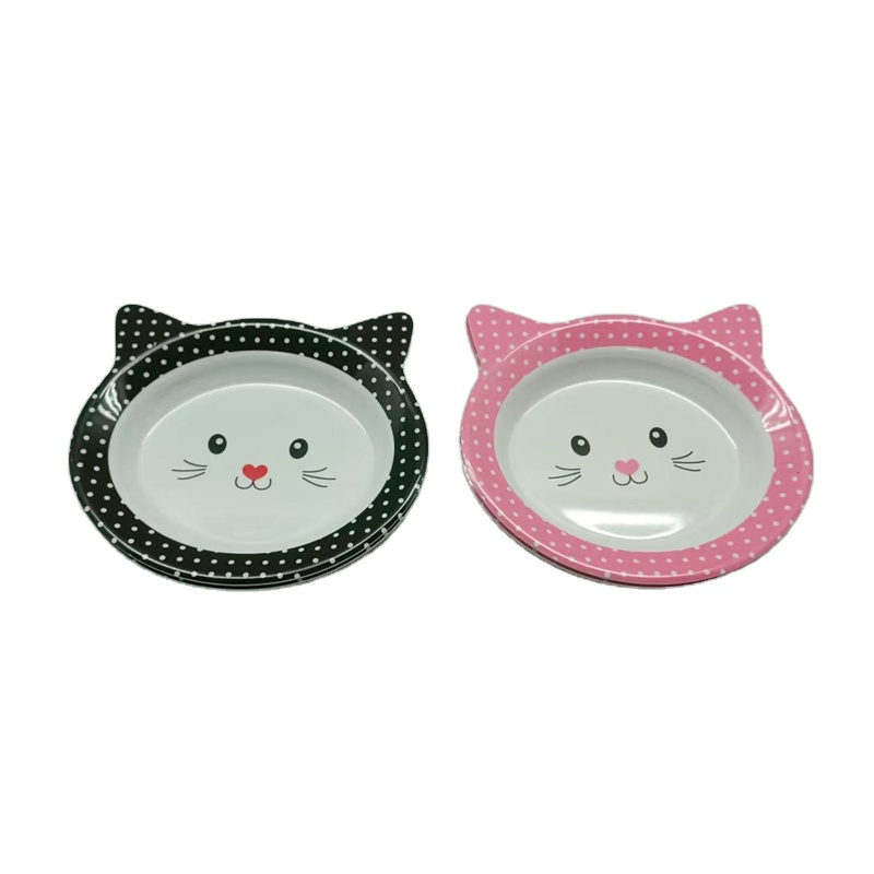 Cat Shape Melamine Pet Feeding Bowl