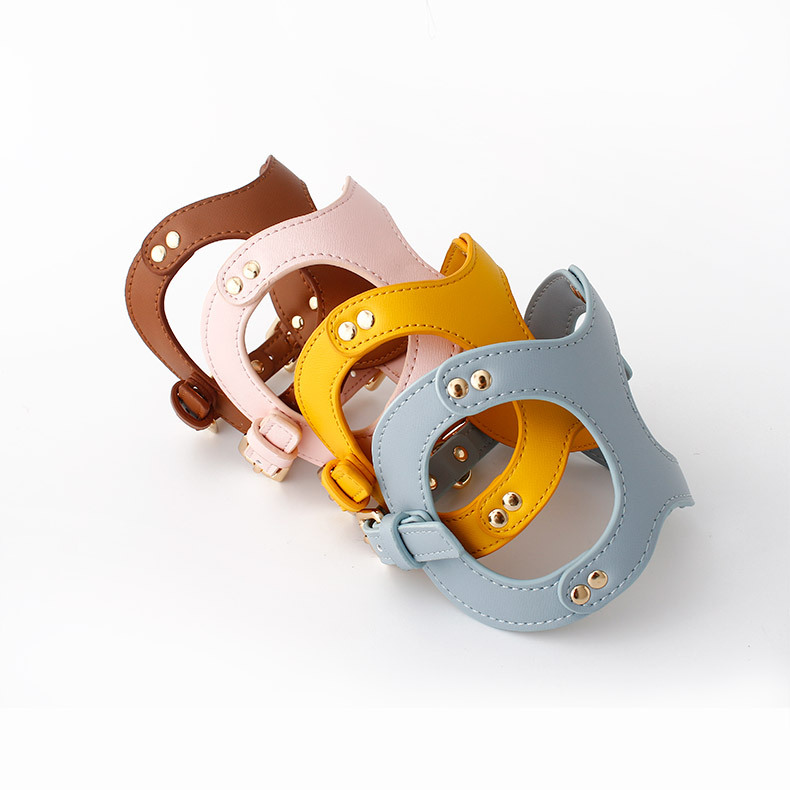 Leather Pet Dog Harness and Leash Set
