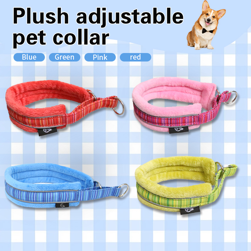 Pet dog collar anti-strangulation reflec