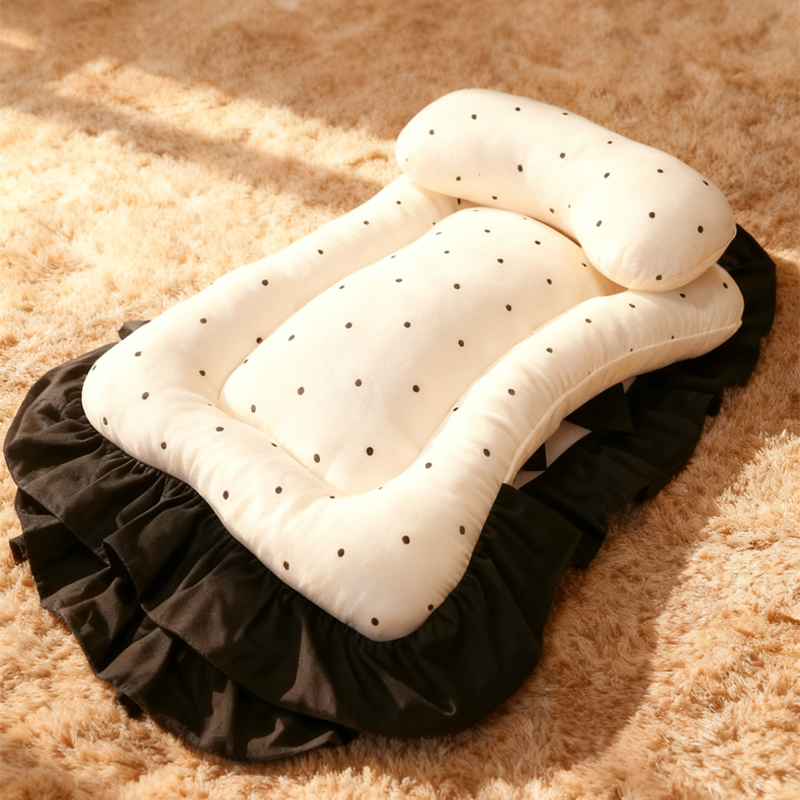 Pet polka dot stroller mat set