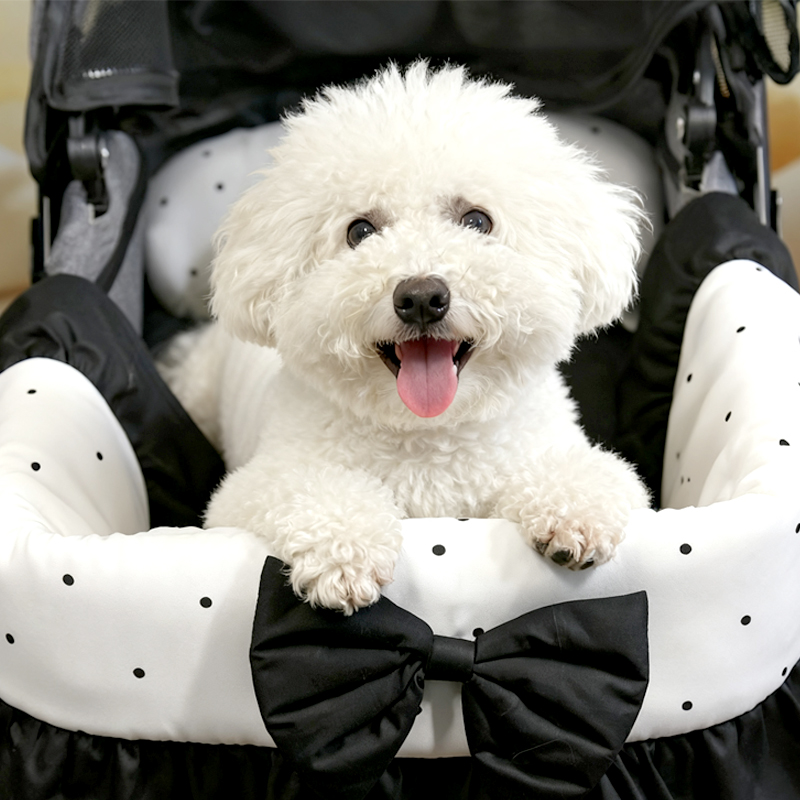 Pet polka dot stroller mat set