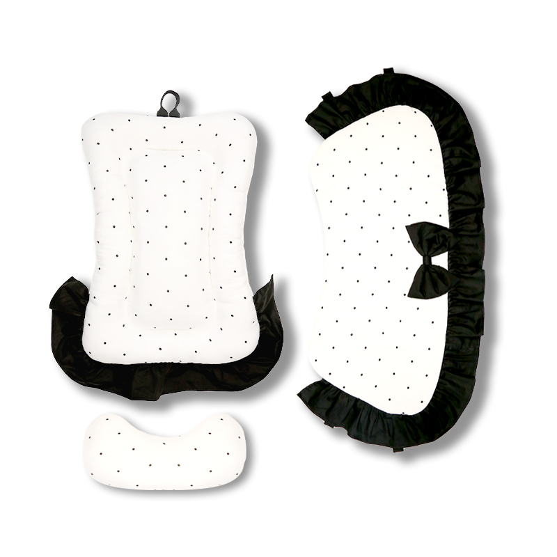Pet polka dot stroller mat set